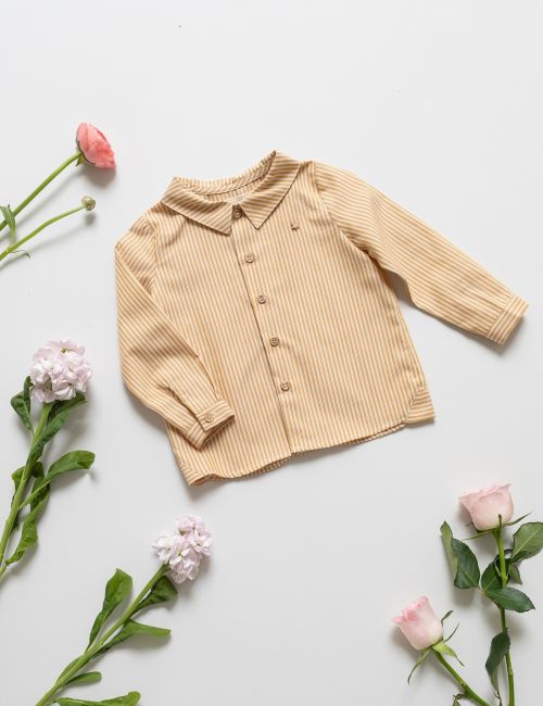 Camisa Picos Raya Miel Camisa Picos Raya Miel